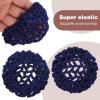 8 Pcs Ballet Hair Net Bun Cover Elastic Women Hairs Nets Handmade Crochet Bun Cover Invisible Mesh Hairs Buns Holders for Women Dance Ballet Skating Accessories(Black Blue Coffee) view 4