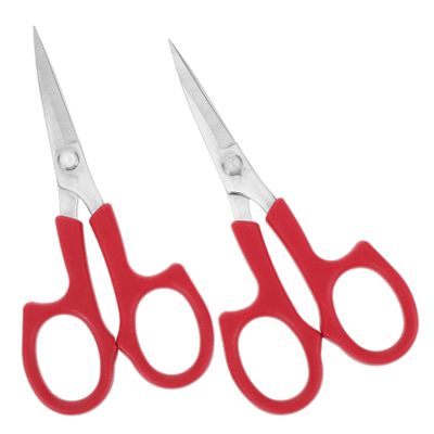 VALICLUD 2Pcs Stainless Steel Eyebrow Scissors Multifunctional Facial Hair Trimmer for Men and Women Lightweight Convenient Grooming Tool for Home and Salon Use
