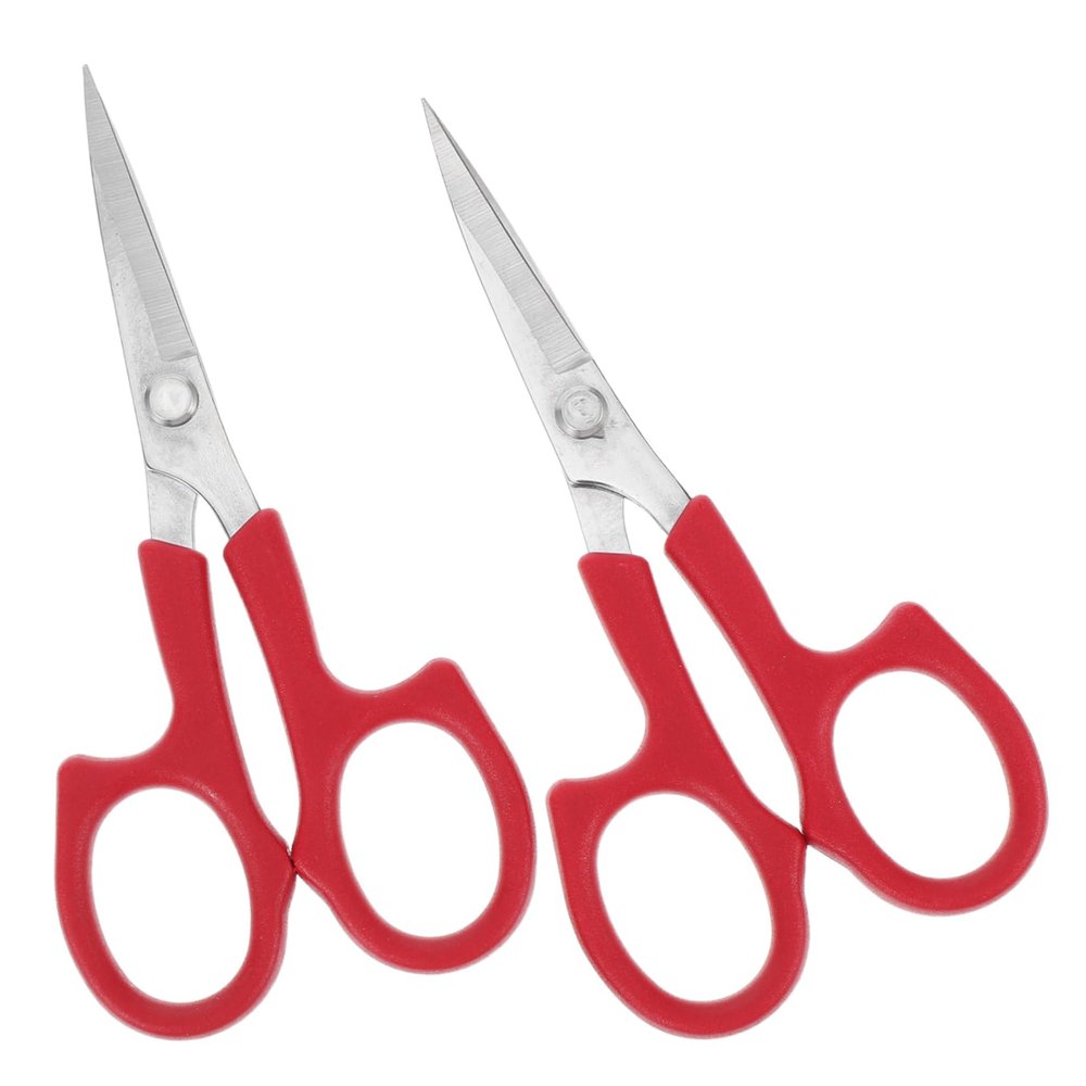 VALICLUD 2Pcs Stainless Steel Eyebrow Scissors Multifunctional Facial Hair Trimmer for Men and Women Lightweight Convenient Grooming Tool for Home and Salon Use