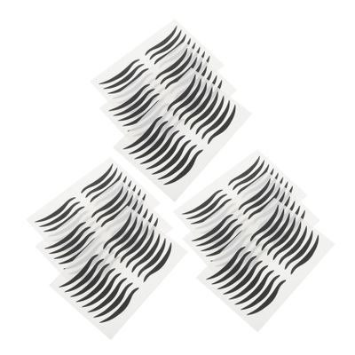 Baluue 80 Pairs Black Eyeliner Eyeshadow Stickers Temporary Eye Make Up Tape for Party Stage Smooth Rich Color Easy Application