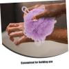 4Pcs Bath Loofah Balls Soft Exfoliating Shower Scrubber for Men Women Family Creates Rich for Gentle Cleansing Cleaning Balls Grey view 4