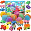 Bath Bombs for Kids with Toys Inside, Kids Bath Bombs for Boys Girls, 9-Piece Bathbomb Set Includes 9 Pull-Back Cars and 3 Vehicles, Halloween Christmas Birthday Easter Gift Set for Children view 2