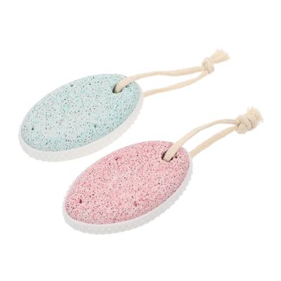 Baluue 2Pcs Natural Pumice Stone Foot Callus Remover Foot Skin Exfoliating Trimmer Pedicure File for Hard Skin Removal Portable Care Tool