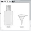 100 Pcs 2 Oz Clear Travel Bottles with Flip Top, Refillable Squeeze Containers for Body Lotion, Face Cream, Shampoo, Includes 5 Funnels view 4