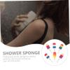 Baluue 6Pcs Natural Exfoliating Shower Sponge Bath Pouf Body Scrubber Soft Skin Washer for Deep Cleansing and Dead Skin Removal Random Color view 4