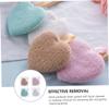 Didiseaon 4pcs Heart Shaped Makeup Removal Sponge Gentle Facial Cleansing Puff for Deep Pore Exfoliation and Oil Removal Soft Face Pads for Women Home Travel Use view 4