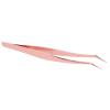Dioche Precision False Eyelashes Grafting Tweezers - Fine Tip Stainless Steel Eyelash Extension Tool for Professional Eyelash Tweezers Application - Rose Gold Curved for (#1) view 2