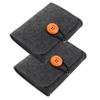 Beaupretty 2Pcs Essential Oil Storage Case Portable Travel Organizer Bag Thick Protective Felt Material Oil Bottle Carrier for Home Office and Trips view 1