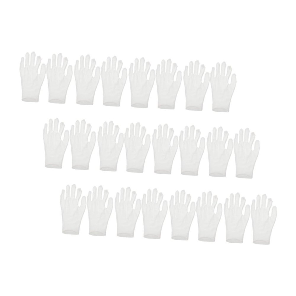 Baluue 12 Pairs Cotton Gloves for Women Moisturizing Overnight Work Gloves Soft Breathable White Cotton for Sensitive Skin Flexible and Comfortable Fit for Various Tasks
