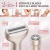 Orchrose Electric Razor for Women Body: Rechargeable Painless Electric Shaver for Bikini Face Body Legs Underarms - Portable for Travel view 3