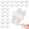 48Pcs White Cotton Sleep Glove, Night Stretchable Cloth Gloves for Dry Hands Eczema SPA Moisturizinc view 1