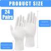 48Pcs White Cotton Sleep Glove, Night Stretchable Cloth Gloves for Dry Hands Eczema SPA Moisturizinc view 2
