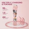 4-in-1 Bikini Trimmer for Women, Dual Head Electric Razors Shaver | Painless Bikini, Body & Facial Hair Remover | IPX7 Waterproof for Wet/Dry Use | Includes Nose & Eyebrow Trimmer Heads(Pink) view 4