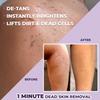 Instant Tan & Dead Skin Removal Exfoliating Gel | Visibly Removes Tan | AHA Exfoliation in Minutes | Smooth & Bright Skin | 100g view 3