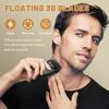 Electric Foil Shavers for Men, Upgraded Mini Electric Razor with 3 Floating Blades, LED Display, USB-C Fast Rechargeable, Portable Electric Shavers for Beard/Face view 2