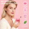10 PCS Bee Lip Balm Lip Mask Honey Pot,Strawberry,Watermelon,Cherry,Peach,Apple Lime,Mint,Coconut,Grapes,Aloe,Honey Lip Balm Bulk Lip Sleeping Mask Overnight Lip Moisturizer Treatment,Reduce Lip Lines view 4