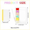7 Pieces Snack Bags,Clear Zipper Pouch Travel Chenille Letter Makeup Bag Waterproof Flat Pouch Nylon Tote Bag for Women(Pink) (White) view 2