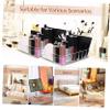 ABOOFAN 2pcs Clear Acrylic Makeup Organizer with Divided Compartments Stackable Eyeshadow Palette Holder for Vanity Desktop Storage Box for Blushes and Cosmetics view 2