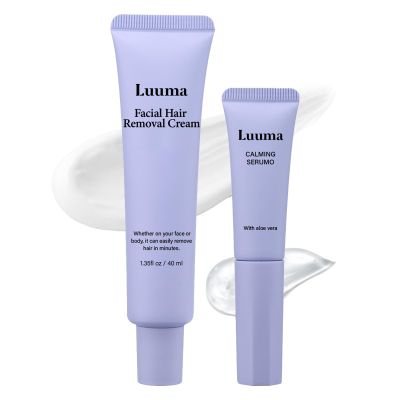 Luuma Facial Hair Removal Cream for Women, Painless & Flawless Face Hair Remover, Long-Lasting Depilatory Cream for All Skin Types (1)
