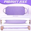 3 Pack Exfoliating Back Scrubber with Handles Double-Sided Exfoliator Body Scrub Towel Stretchable Exfoliating Washcloth Nylon Exfoliator Extended Back Washers to Deep Clean Skin view 3