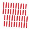 Baluue 120pcs Non Slip Silicone Tweezers Tip Covers for Eyelash Grafting Flexible Protective Sleeves Lash Tweezers Caps for Beginners and Professionals Dustproof Red Sleeves for Precision view 1