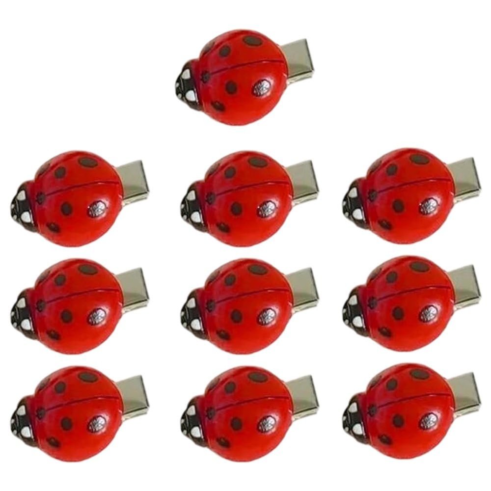 10pcs Ladybug Hair Clips Cute Insect Hairpins Girls Hair Accessories for Daily Wear Cosplay and Parties Hair Decoration