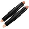 Baluue 2pcs Dual Head Highlighter Contour Stick Portable Makeup Concealer Stick for Women Skin Friendly Formula with Shade Combinations Easy to Apply for Travel and Everyday Use view 1