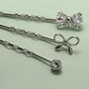 12 PCS Decorative Bobby Pins for Women's Hair, Rhinestone Bobby Pins, Jeweled Hair Pins Decorative Hair Accessories for Women Girls (Gold and Silver) view 3