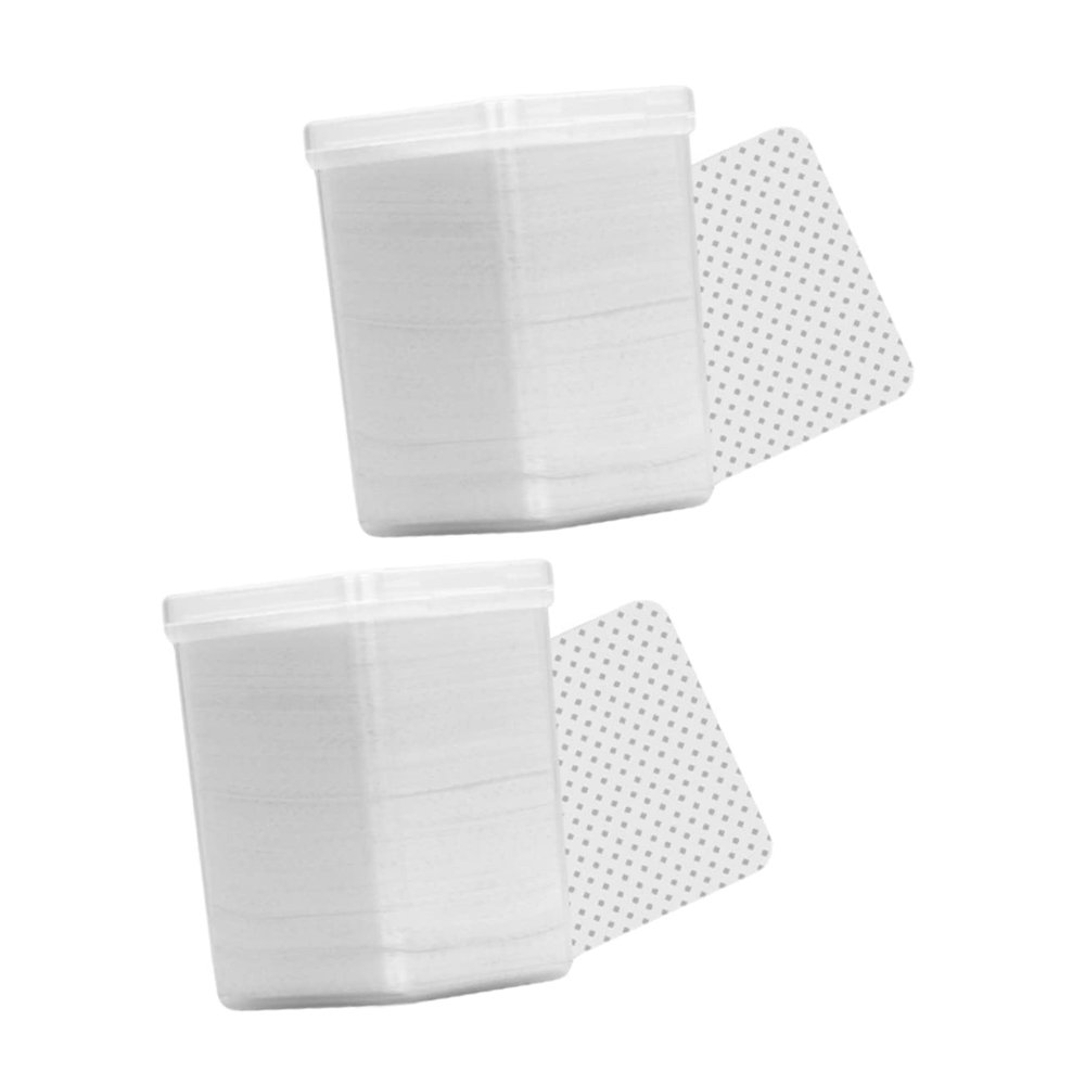 DECHOUS 2 Box Eyelash Grafting Cotton Pads for Lash Techs Cosmetic Cleaning Wipes for Glue Bottle Mouth Cleaning Non Residue Nail Removal Pads for Lash Extension Maintenance