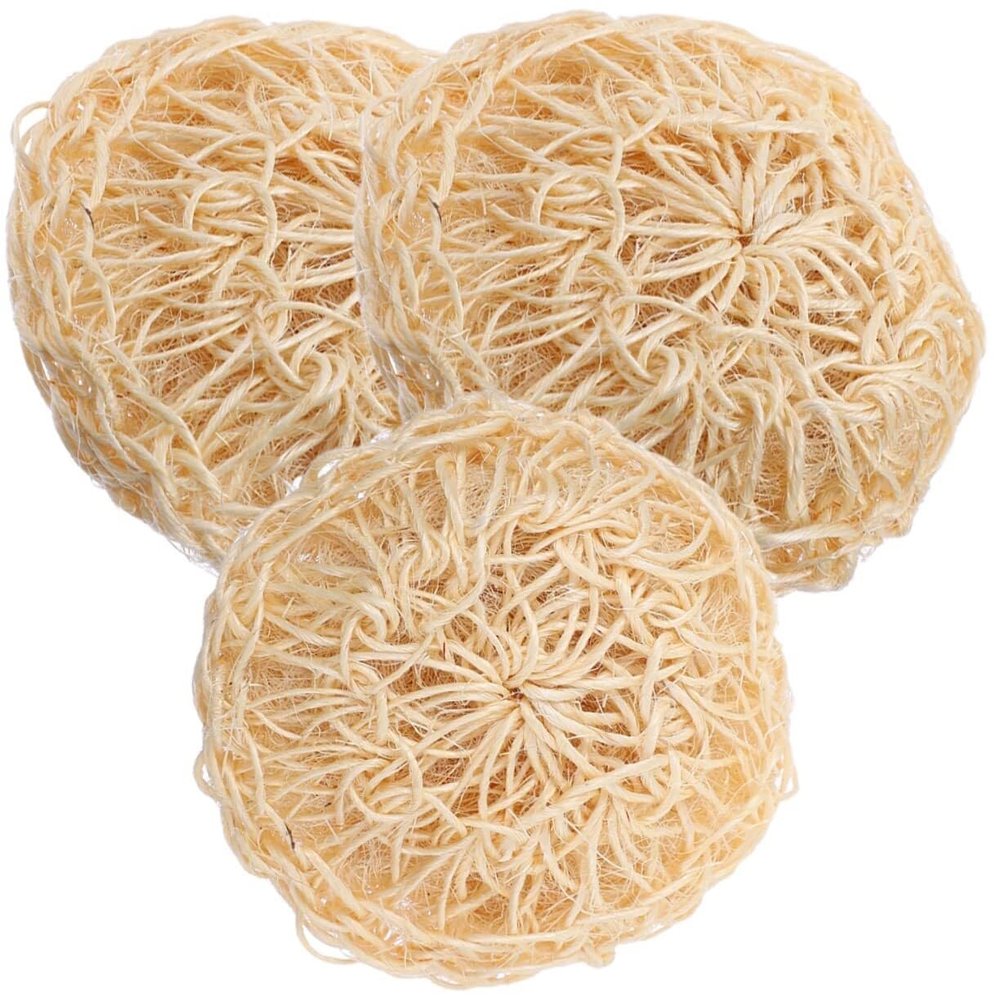 3pcs Natural Sisal Bath Scrubbers Exfoliating Shower Balls for Deep Cleaning and Gentle Massage Body Care for Smooth Skin and Relaxing Bath Experience