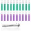 50pcs Shower Head Cleaner Tools, Multi-Size Shower Head Cleaning Brushes Showerhead Cleaner Picks for Anti-Clogging Bathroom Nozzle Small Holes & Tight Gaps(Green, Purple) view 1