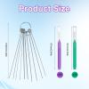 50pcs Shower Head Cleaner Tools, Multi-Size Shower Head Cleaning Brushes Showerhead Cleaner Picks for Anti-Clogging Bathroom Nozzle Small Holes & Tight Gaps(Green, Purple) view 2