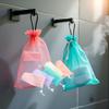 6Pcs Random Color Exfoliating Mesh Soap Pouch Bubble Foam Net Bag for Body Facial Cleaning Tool, for Shower Saver Pouch Drawstring Foaming Net Soap Bag Used Repeatedly Easy to Store Cleansers view 4
