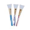 3pcs Silicone Makeup Brush for Women Transparent Package Purple Blue and Pink for Skincare Masks and Cosmetic Application Handle view 1