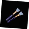 3pcs Silicone Makeup Brush for Women Transparent Package Purple Blue and Pink for Skincare Masks and Cosmetic Application Handle view 2
