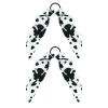 2pcs Cow Print Hair band Tie for Girls, Non-Slip Rabbit Bunny Ear Bow Scrunchie Elastic Ponytail Holder Cow Pattern Headband Accessories for Curly Straight & Thin Hair view 1