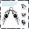 2pcs Cow Print Hair band Tie for Girls, Non-Slip Rabbit Bunny Ear Bow Scrunchie Elastic Ponytail Holder Cow Pattern Headband Accessories for Curly Straight & Thin Hair view 4