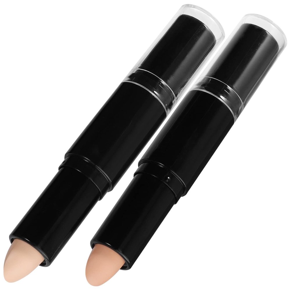 Wakauto 2pcs Dual Head Concealer and Contour Stick for Women Smooth Application Skin Friendly Highlighting and Shaping Makeup Sticks Portable Design for Travel and Daily Use