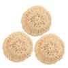 3pcs Round Shower Balls Natural Sisal Body Scrubbers for Gentle Exfoliation Convenient Bath Cleaning Balls for Daily Use for Comfortable Bathing view 1