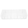 ABOOFAN Transparent Makeup Storage Box with Removable Dividers Compact Desktop Organizer for Eyeshadow Blusher and Pallets Space Saving Vanity Cosmetic Display Case for Bathroom and Work view 1
