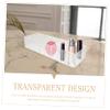 ABOOFAN Transparent Makeup Storage Box with Removable Dividers Compact Desktop Organizer for Eyeshadow Blusher and Pallets Space Saving Vanity Cosmetic Display Case for Bathroom and Work view 4