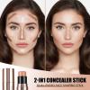 Dual Highlight Concealer Stick Fast Base Contour Stick Dual Ended Blendable Sculpts & Defines Face (05) view 3