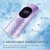 Laser Hair Removal for Women and Men - Permanent Painless Ice Cooling IPL Device Remover Machine with Shaver, Goggles, 999,999 Flashes for Body and Face, Corded - Purple view 2
