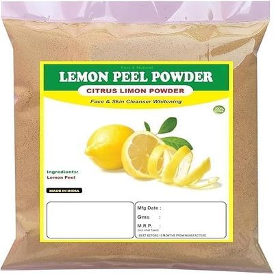 Lemon Peel Powder 150Gm Citrus Limon | With Vitamin C 100% Natural & Chemical Free Face & Hair Pack Natural Skin Cleanser Defence from Tan & Oily Skin