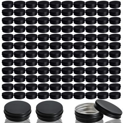 120 Pack Round Aluminum Tin with Screw Lid 2 oz Round Metal Cans Containers Empty Balm Storage Jars DIY Crafts Refillable Tin for Candle Salve Cosmetic Spices Food Lotion Beard (Color Set 2)