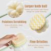 2-in-1 Bath Scrubber & Back Brush  Extra Long Handle, Dual-Sided Exfoliating Bath Brush for Deep Cleaning & Gentle Body Washing, Soft Bristles for Sensitive Skin (A-Green Two-Piece Suit) view 2