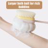 2-in-1 Bath Scrubber & Back Brush  Extra Long Handle, Dual-Sided Exfoliating Bath Brush for Deep Cleaning & Gentle Body Washing, Soft Bristles for Sensitive Skin (A-Green Two-Piece Suit) view 3