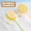 2-in-1 Bath Scrubber & Back Brush  Extra Long Handle, Dual-Sided Exfoliating Bath Brush for Deep Cleaning & Gentle Body Washing, Soft Bristles for Sensitive Skin (A-Green Two-Piece Suit) view 4