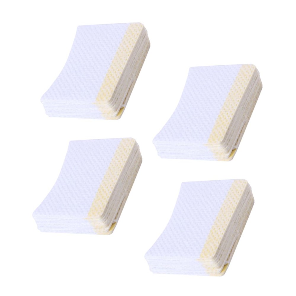 DECHOUS 160pcs Arc Shaped Eyelash Cream Cleaning Cushions Comfortable No Lint Makeup Remover Pads for Salon and Personal Use Portable Soft Eyelash Cosmetics Removal Pads