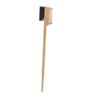 FRCOLOR Double Ended Eyebrow Brush with Handle Dual Sided Eyebrow Comb for Precise Shaping and Grooming Natural Material Tool for Makeup and Eyelash Separation Gift Ready for Women and